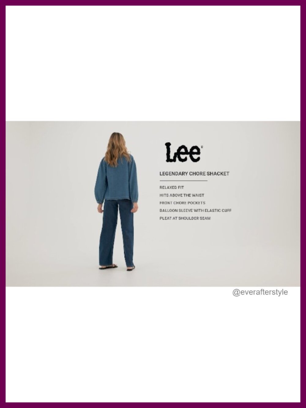 Lee Women's Legendary Chore Shacket 100% Cotton Relaxed Fit - Picture 4 of 4